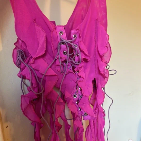 Femme Bustier Top Fuchsia/Pink - Picture 5 of 10